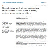 Bioequivalence study of two formulations of candesartan cilexetil tablet in healthy subjects under fasting conditions