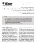 Hepatorenal syndrome: current concepts related to diagnosis and management