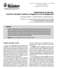 Hepatorenal syndrome: current concepts related to diagnosis and management