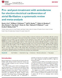 Pre- and post-treatment with amiodarone for elective electrical cardioversion of atrial fibrillation: a systematic review
andmeta-analysis