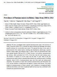 Prevalence of Pneumoconiosis in Hubei, China from 2008 to 2013