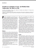 Propofol in an Emulsion of Long- and Medium-Chain Triglycerides: The Effect on Pain