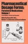 Pharmaceutical dosage forms: parenteral medications, vol. 2