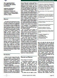 Image of Zinc supplementation in children with asthma exacerbation