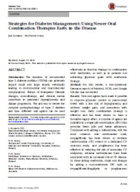 Image of Strategies for Diabetes Management: Using Newer Oral Combination Therapies Early in the Disease