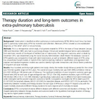 Image of Therapy Duration and Long Term Outcomes TB