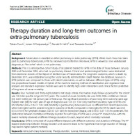 Image of Therapy duration and long-term outcomes in extra-pulmonary tuberculosis