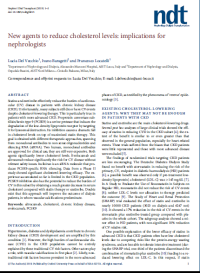 Image of New agents to reduce cholesterol levels: implications for nephrologists