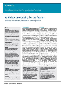 Image of Antibiotic prescribing for the future: exploring the attitudes of trainees in general practice
