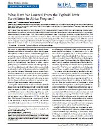 Image of What Have We Learned From the Typhoid Fever Surveillance in Africa Program?