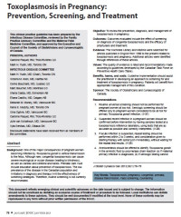 Image of Toxoplasmosis in Pregnancy: Prevention, Screening, and Treatment