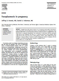 Image of Toxoplasmosis in pregnancy