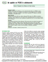 Image of An update on PCOS in adolescents