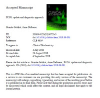 Image of PCOS: update and diagnostic approach