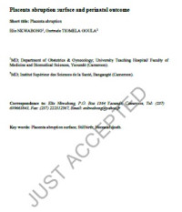 Image of Placenta abruption surface and perinatal outcome