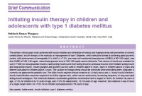 Image of Initiating Insulin Therapy in Children and Adolescents with Ttype 1 Diabetes Mellitus