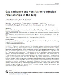Image of Gas exchange and ventilation–perfusion relationships in the lung