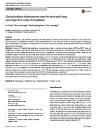 Image of Clinical analysis of pneumonectomy for destroyed lung: a retrospective study of 32 patients
