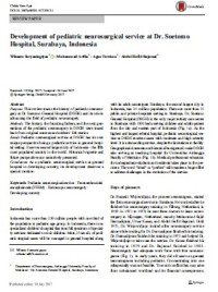 Image of Development of pediatric neurosurgical service at Dr. Soetomo Hospital, Surabaya, Indonesia