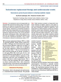 Image of Testosterone replacement therapy and cardiovascular events
