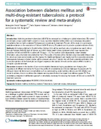 Image of Association between diabetes mellitus and multi-drug-resistant tuberculosis: a protocol for a systematic review and meta-analysis