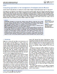 Image of Comparing approaches to the management of malignant pleural effusions