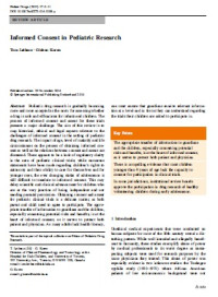 Image of Informed Consent in Pediatric Research