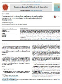 Image of Preeclampsia: A review of the pathogenesis and possible management strategies based on its pathophysiological derangements