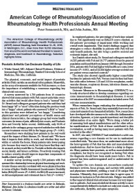 Image of American College of Rheumatology/Association of Rheumatology Health Professionals Annual Meeting