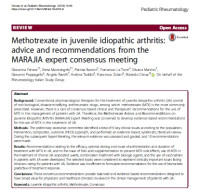 Image of Methotrexate in juvenile idiopathic arthritis: advice and recommendations from the MARAJIA expert consensus meeting