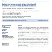 Image of Usefulness of carcinoembryonic antigen in the diagnosis of small cell lung cancer combined with adenocarcinoma