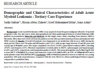 Image of Demographic and Clinical Characteristics of Adult Acute Myeloid Leukemia - Tertiary Care Experience