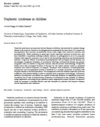 Image of Nephrotic syndrome in children