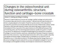 Image of Changes in the osteochondral unit during osteoarthritis: structure, function and cartilage-bone crosstalk