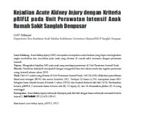 Image of Kejadian Acute Kidney Injury dengan Kriteria pRIFLE pada Unit Perawatan Intensif Anak Rumah Sakit Sanglah Denpasar