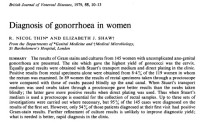 Image of Diagnosis of gonorrhoea in women