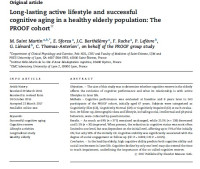 Image of Long-lasting active lifestyle and successful cognitive aging in a healthy elderly population: The PROOF cohort