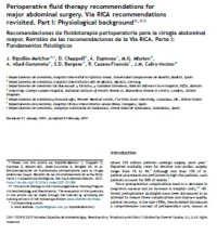 Image of Perioperative fluid therapy recommendations for major abdominal surgery. Via RICA recommendations revisited. Part I: Physiological background