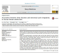 Image of Association between sleep duration and menstrual cycle irregularity in Korean female adolescents