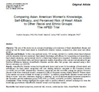 Image of Comparing Asian American Women’s Knowledge, Self-Efficacy, and Perceived Risk of Heart Attack to Other Racial and Ethnic Groups: The mPED Trial