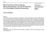 Image of Recovery From Heart Attack, Biomedicalization, and the Production of a Contingent Health Citizenship