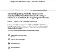 Image of Opinions Regarding Neonatal Resuscitation Training for the Obstetric Physician: A Survey of Neonatal and Obstetric Training Program Directors