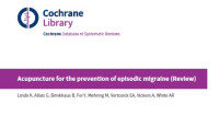 Image of Acupuncture for the prevention of episodic migraine (Review)