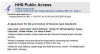 Image of Acupuncture for the prevention of tension-type headache