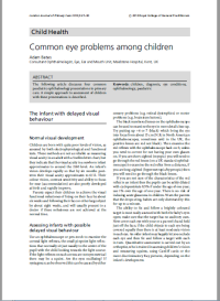 Image of Common eye problems among children