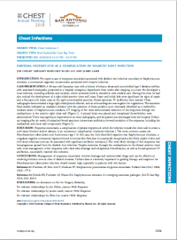 Image of EMPYEMA NECESSITATIS AS A COMPLICATION OF DIABETIC FOOT INFECTION