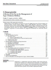 Image of Glimepiride : A Review of its Use in the Management of Type 2 Diabetes Mellitus
