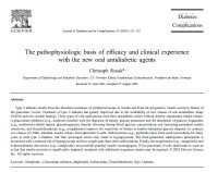 Image of The pathophysiologic basis of efficacy and clinical experience with the new oral antidiabetic agents