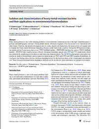 Image of Isolation and characterization of heavy‑metal‑resistant bacteria
and their applications in environmental bioremediation