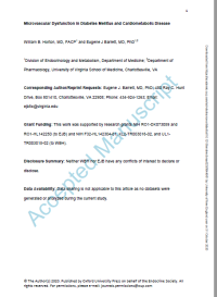 Image of Microvascular Dysfunction in Diabetes Mellitus and Cardiometabolic Disease